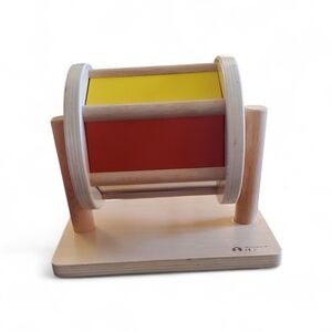 Adena Montessori Wooden Spinning Rattle Drum Toy